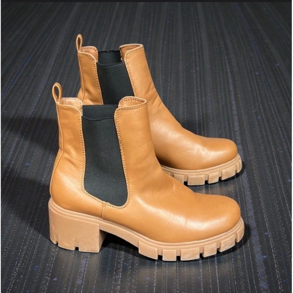Madden Girl Boots Womens 10 M Tessa Pull On Chelsea Ankle Bootie Brown
